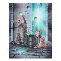 Obraz na plátně s kočkami a bublinami - design Lisa Parker