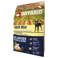 Ontario Adult Mini Chicken & Potatoes & Herbs Velikost balení: 2,25 kg