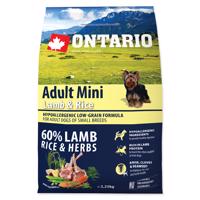 ONTARIO Dog Adult Mini Lamb & Rice Velikost balení: 2,25 kg