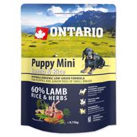 ONTARIO Puppy Mini Lamb & Rice Velikost balení: 0,75 kg