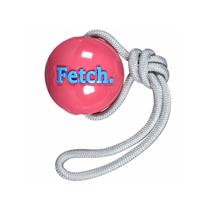 Orbee-Tuff® Ball Fetch s provazem 8cm růžový