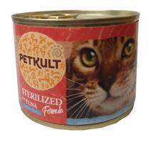 PETKULT cat konz. STERILISED tuňák 185g
