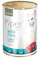 PIPER CAT konzerva pro sterilizované kočky, s tuňákem, 400g