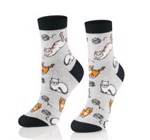 Ponožky s hravými kočkami - 2 velikosti Číslo: 38-40
