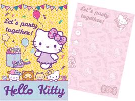 Pozvánka na party s kočičkou Hello Kitty - sada 5 ks