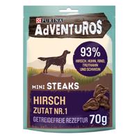 Purina AdVENTuROS Mini Steaks bez obilovin s jelením masem 3 × 70 g