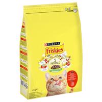 PURINA Friskies Cat s hovězím, kuřecím a zeleninou - 4 kg