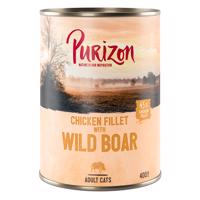 Purizon Adult 12 x 400 g - bez obilovin - kuřecí filet s divočákem