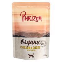 Purizon Adult  / Organic / Superfoods - bez obilovin za skvělou cenu - Organic  kuřecí a husa s dýní (6 x 85 g)