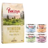 Purizon granule 6,5 kg + Purizon konzervy 6 x 200 g zdarma - Adult jelen & ryba - bezobilné + míchané balení
