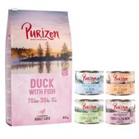 Purizon granule 6,5 kg + Purizon konzervy 6 x 200 g zdarma - Adult kachna & ryba - bezobilné + míchané balení