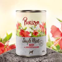 Purizon - konzerva 400 g  - hovězí s květy ibišku