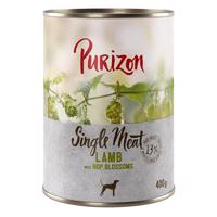 Purizon konzervy / kapsičky - 15 % sleva - jehněčí s květy chmelu konzervy(6 x 400 g)