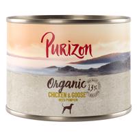 Purizon Organic výhodné balení 12 x 200 g - kuřecí a husa s dýní