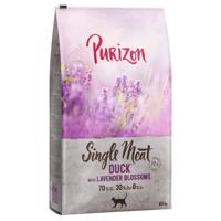 Purizon Single Meat výhodné balení 2 x 6,5 kg - kachna s květy levandule