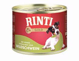 Rinti Dog Gold konzerva divočák 185g + Množstevní sleva