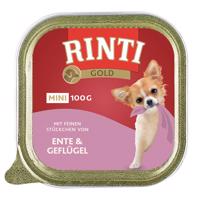 RINTI Gold Mini 12 x 100 g - Kachní & drůbeží maso