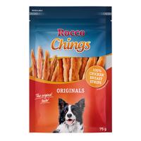 Rocco Chings sušené maso pro psy - Kuřecí prsa proužky 75 g