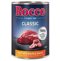 Rocco Classic 24 x 400 g - Hovězí s drůbežími srdíčky