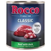 Rocco Classic Mix 24 x 800 g - hovězí s kachnou