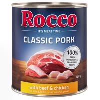 Rocco Classic Pork 12 x 800 g - výhodné balení - hovězí a kuřecí