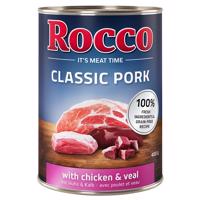 Rocco Classic Pork Megapack, 24 x 400 g - Kuřecí a telecí maso