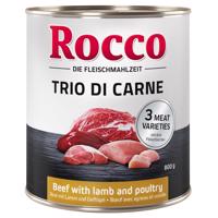 Rocco Classic Trio di Carne - 24 x 800 g - hovězí, jehněčí a drůbež