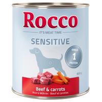 Rocco Sensitive 24 x 800 g - hovězí & mrkev