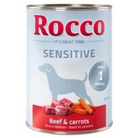 Rocco Sensitive 6 x 400 g konzervy - 5 + 1 zdarma - Hovězí & mrkev