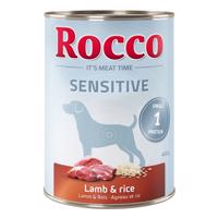 Rocco Sensitive 6 x 400 g konzervy - 5 + 1 zdarma - Jehněčí & rýže