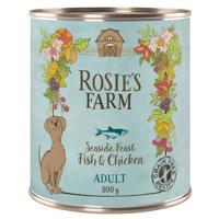 Rosie's Farm Adult, 24 x 800 g - 20 + 4 zdarma!  - kuřecí a ryby