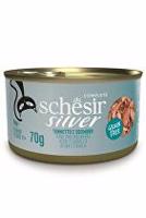 Schesir Cat konz. Senior Wholefood tuňák/makrela 70g + Množstevní sleva