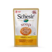 Schesir Cat Soup 12 x 85 g - kuřecí s dýní