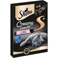 SHEBA® Creamy Snacks s lososem 4×12 g