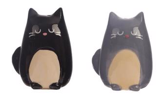 Slánka a pepřenka - keramický set dvě kočky