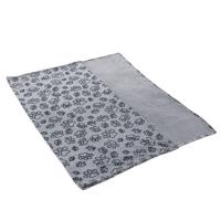 Smartpet deka z mikrovlákna Pawzzz - d 200 x š 150 cm (světle šedá/černá)
