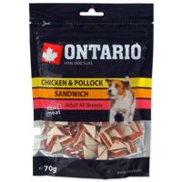 Snack ONTARIO Dog Chicken Jerky Sandwich 70 g