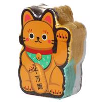 Stlačený cestovní ručník v tabletě s kočkou Maneki Neko Barva: černá