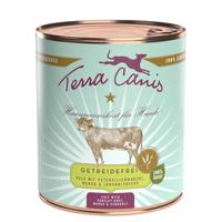 Terra Canis bez obilovin, telecí maso s kořenovou petrželí, mangem a černým rybízem 12 × 800 g