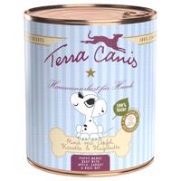 Terra Canis Menu pro štěňata 6 x 800 g - hovězí maso s jablky, mrkví a šípkem
