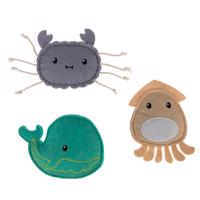 TIAKI Ocean Gang sada hraček pro kočky se šantou kočičí - sada 3 kusy
