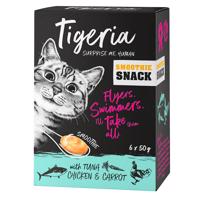 Tigeria Smoothie Snack 6 x 50 g - tuňák s kuřecím a mrkví