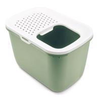 Toaleta pro kočky Savic Hop In - botanická zelená - bílá