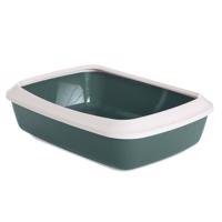 Toaleta pro kočky Savic Iriz s okrajem - 42 cm -  zelená / bílá