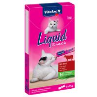Vitakraft Cat Liquid-Snack hovězí a inulin - 24 x 15 g