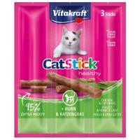 Vitakraft Cat tyčinka mini kuřecí maso, inulin a kočičí tráva 5× 3 ks