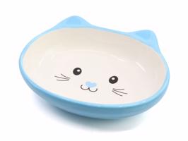 Vsepropejska Cue keramická miska pro kočku Barva: Modrá