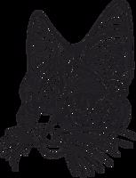 Vsepropejska Dřevěná mandala na zeď kočka 1 Rozměr (cm): 38 x 29, Dekor: Černá