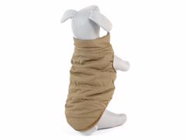 Vsepropejska Navy zimní bunda pro psa s kožíškem Barva: Hnědá, Délka zad (cm): 33, Obvod hrudníku: 47 - 50 cm