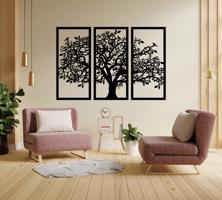 Vsepropejska Strom života 3 dekorace na zeď Rozměr (cm): 38 x 58, Dekor: Černá